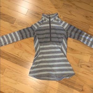 Grey Striped Lululemon Jacket